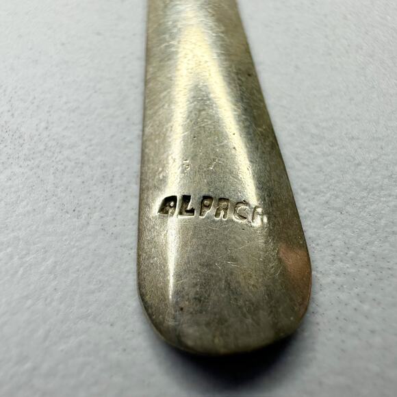 Vintage Alpaca Silver Tone Upcycled Pendant - Picture 9 of 9